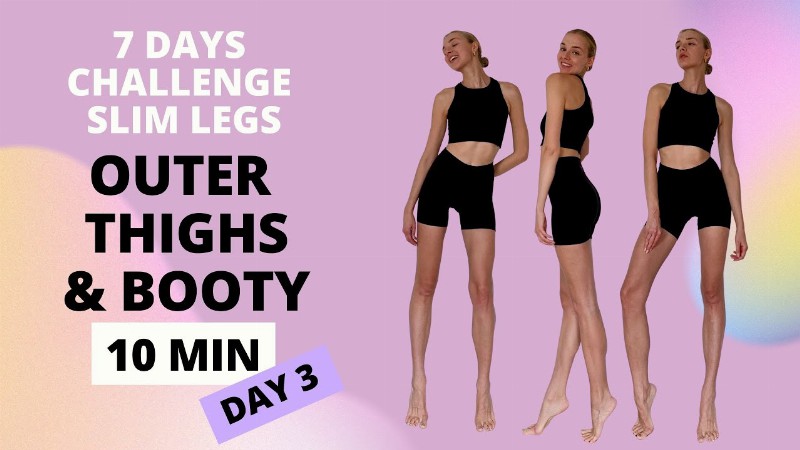 Outer Thighs & Booty Workout / Day 3 - 7 Days Slim Legs Challenge / Nina Dapper