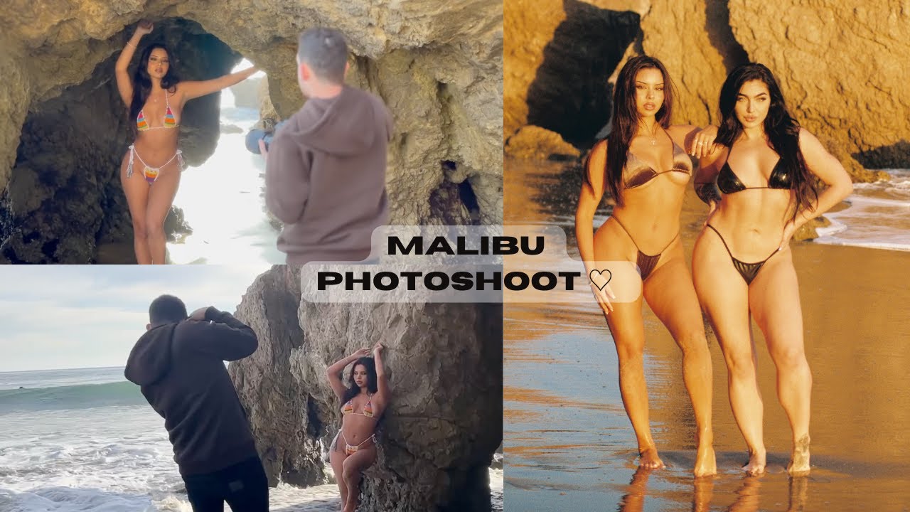 image 0 Photoshoot At Malibu Beach In 40 Degree Weather! : Vlog : Tiana Musarra