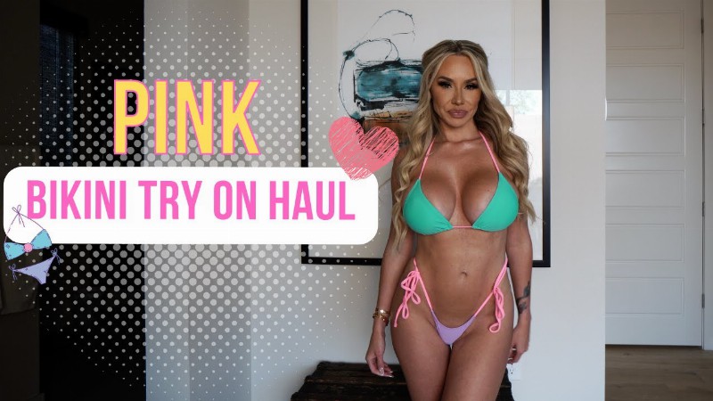 image 0 Pink Bikini Try On Haul : Claudia Fijal