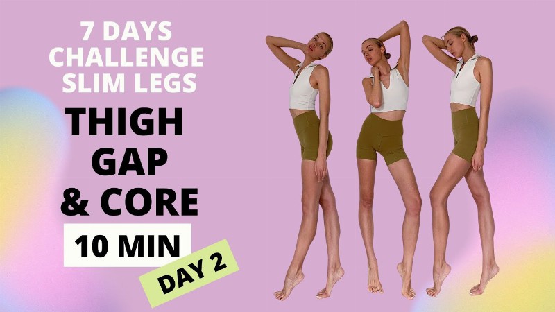 Thigh Gap & Core Workout / Day 2 - 7 Days Slim Legs Challenge / Nina Dapper