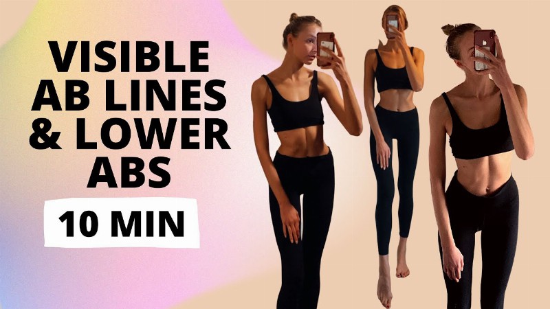 Visible Ab Lines & Lower Abs Workouts 10 Minutes / Nina Dapper